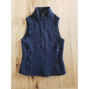 Ibex Women's Charcoal Gray 100% Merino Wool Zip Up Vest Charcoal Size M  C593